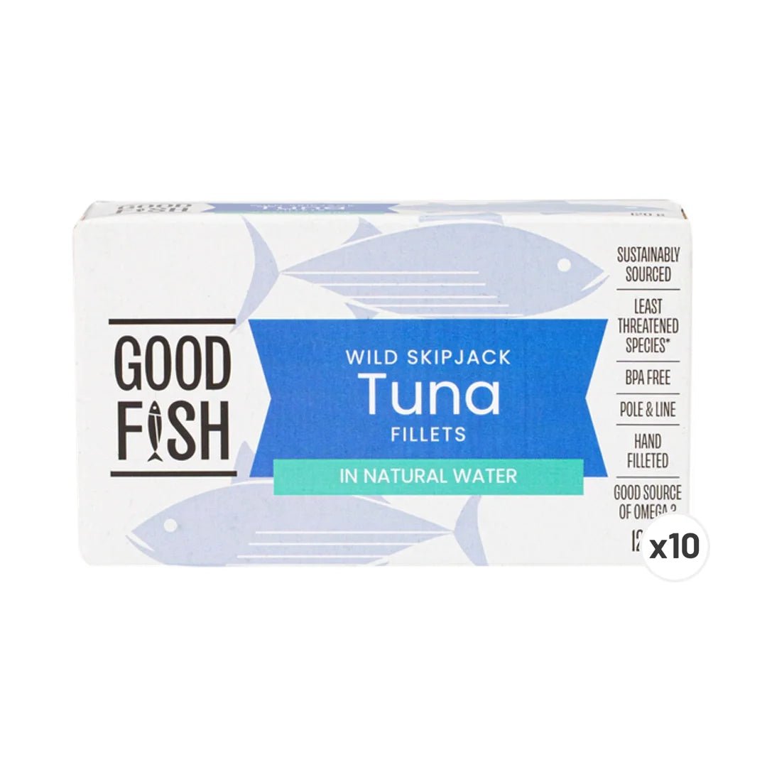 Wild Caught Tuna Fillets in Natural Water - 120g Can x 10 - Yo Keto