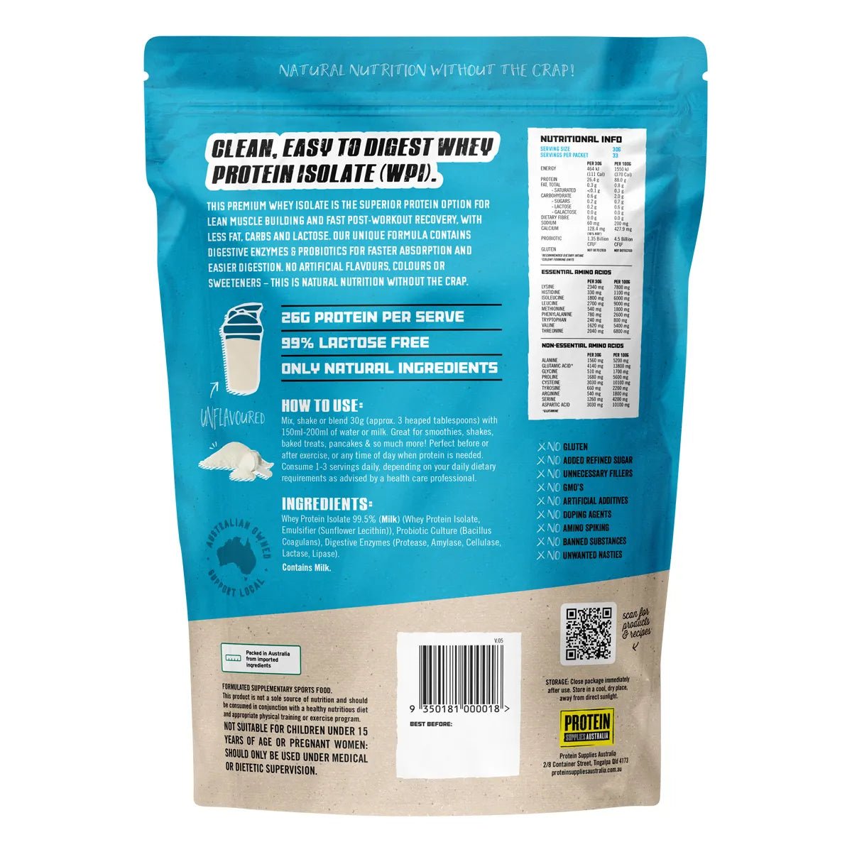 WPI - Unflavoured - 1kg - Yo Keto
