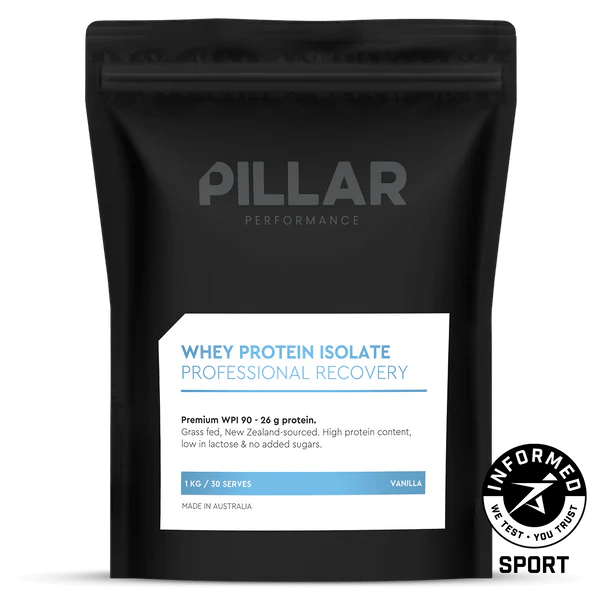 Black pouch of WPI - Vanilla - 1kg by PILLAR PERFORMANCE from New Arrivals and Protein Powder collections