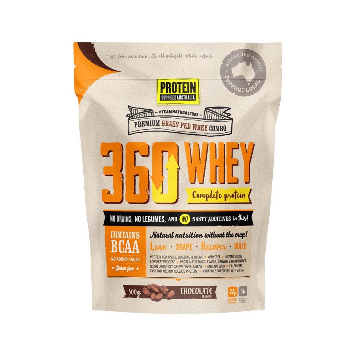 360 Whey Complete Protein with BCAA - Chocolate - 500g - Yo Keto