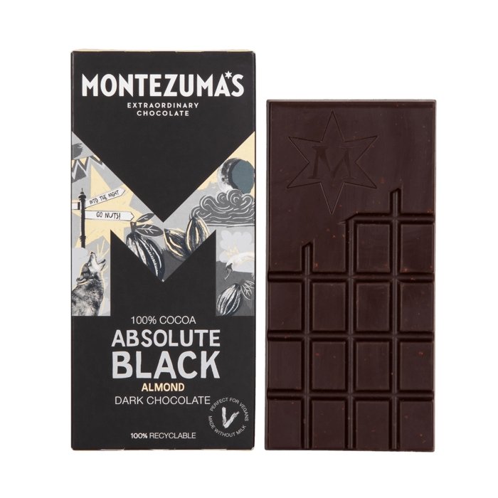Absolute Black Dark Chocolate With Almonds - 100% Cocoa-Chocolate-Yo Keto