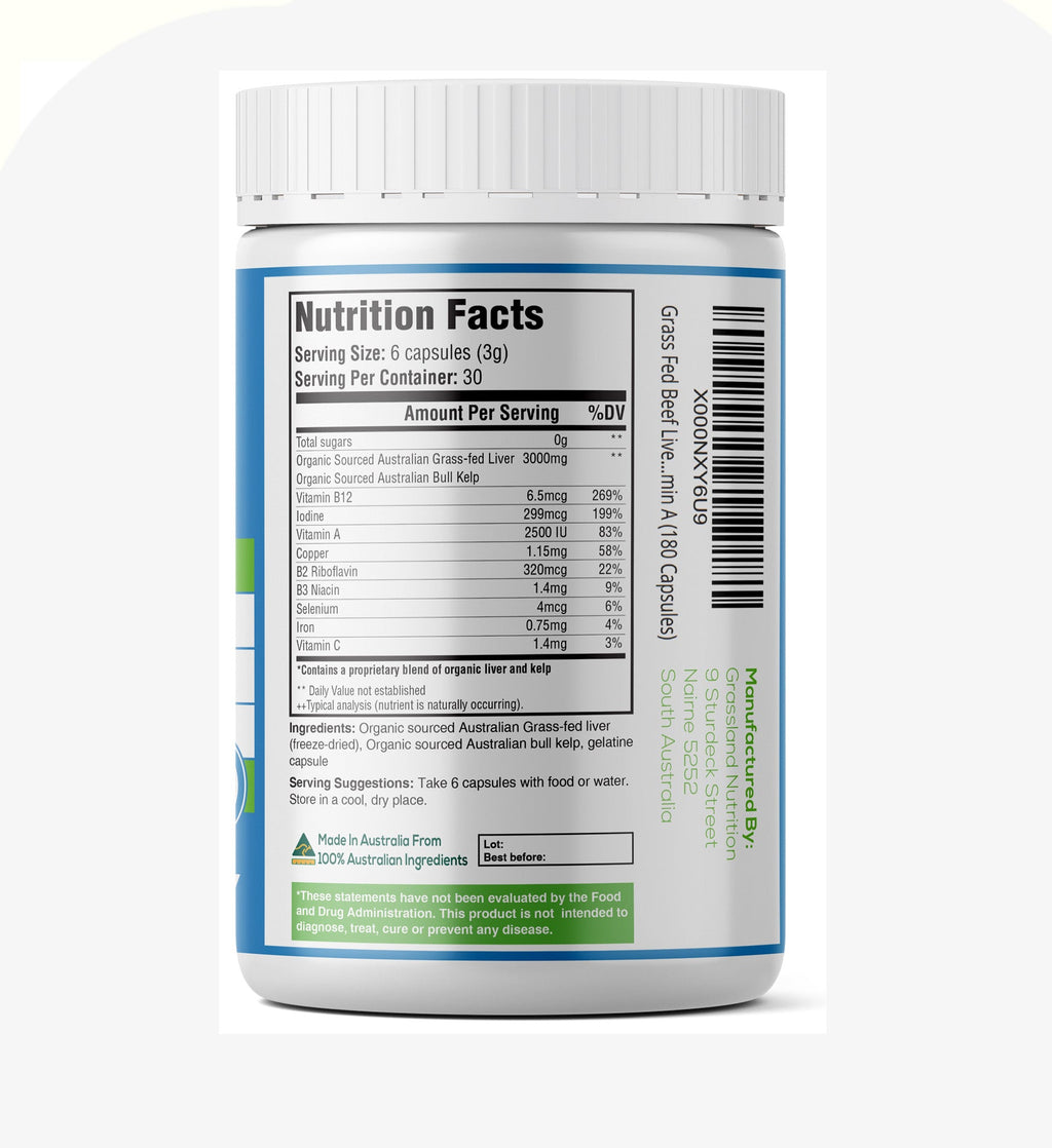 Beef Liver & Kelp Capsules - Yo Keto