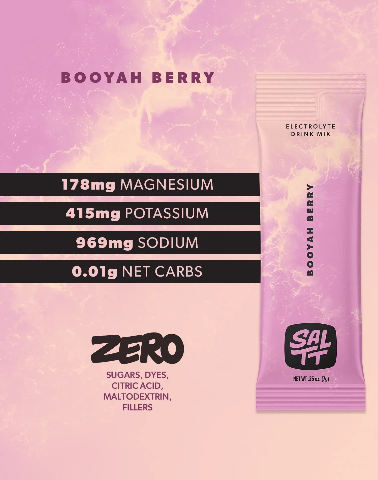 Booyah Berry Electrolyte Drink Mix - 30 Sticks - Yo Keto