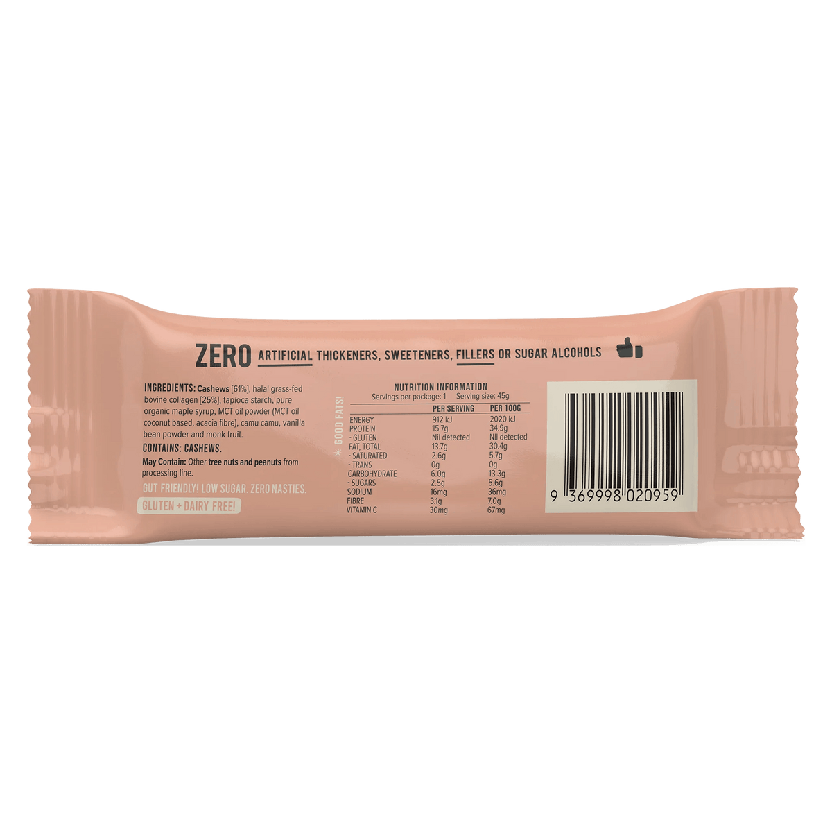 Cashew Shortbread Collagen Bar - Yo Keto