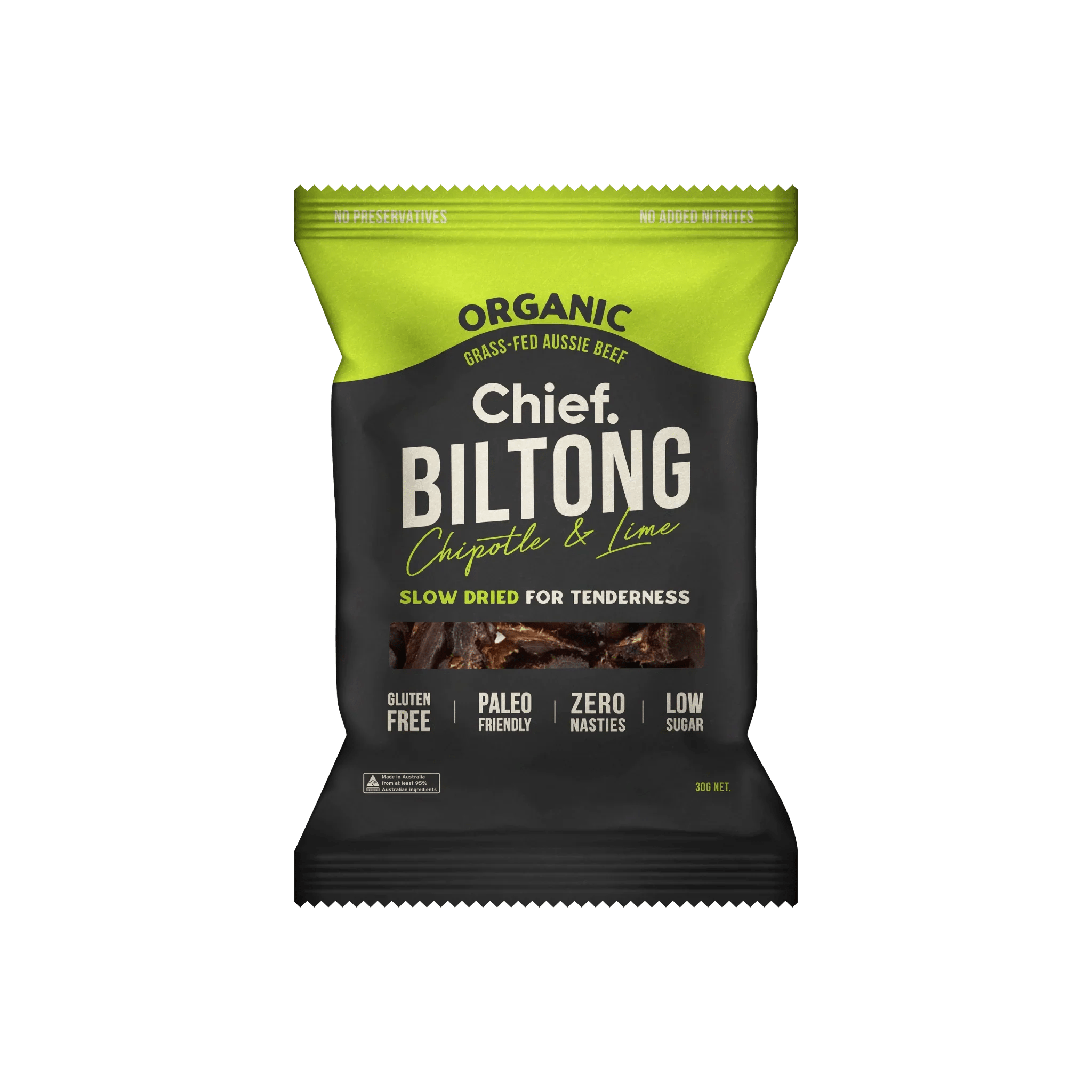 Chipotle & Lime Beef Biltong - 30g - Yo Keto