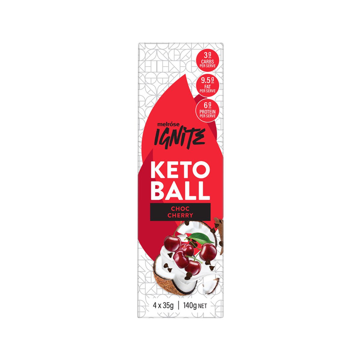 Choc Cherry Keto Ball - 4 Pack - Yo Keto
