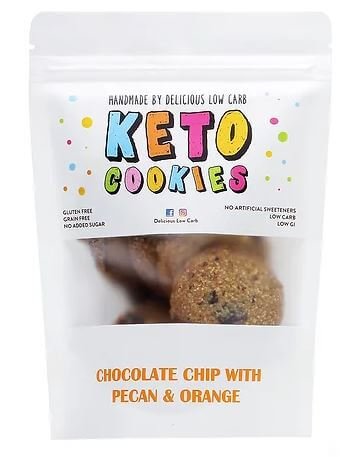 Chocolate Chip with Pecan & Orange Keto Cookies - 5 Pack - Yo Keto