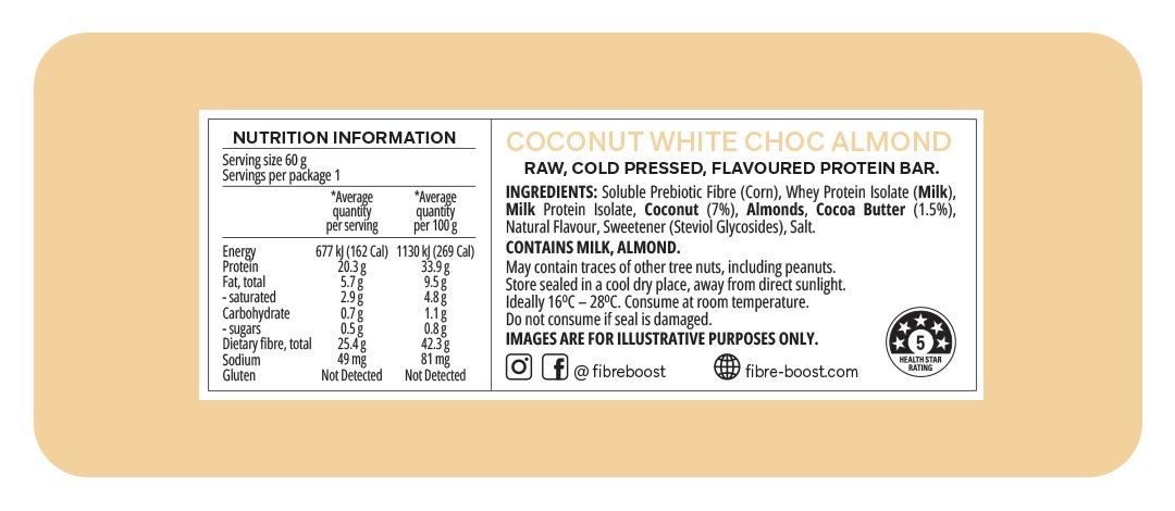 Coconut White Choc Almond Protein Bar - Yo Keto