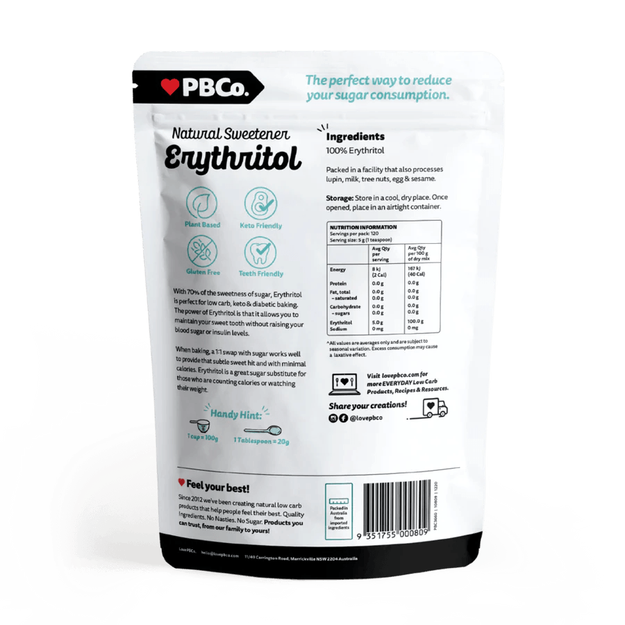 Erythritol Natural Sweetener - 600g - Yo Keto