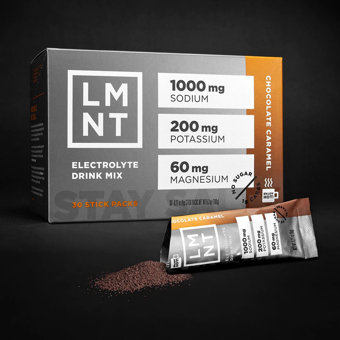 LMNT Chocolate Caramel Electrolyte Mix - 30 Ct - Yo Keto