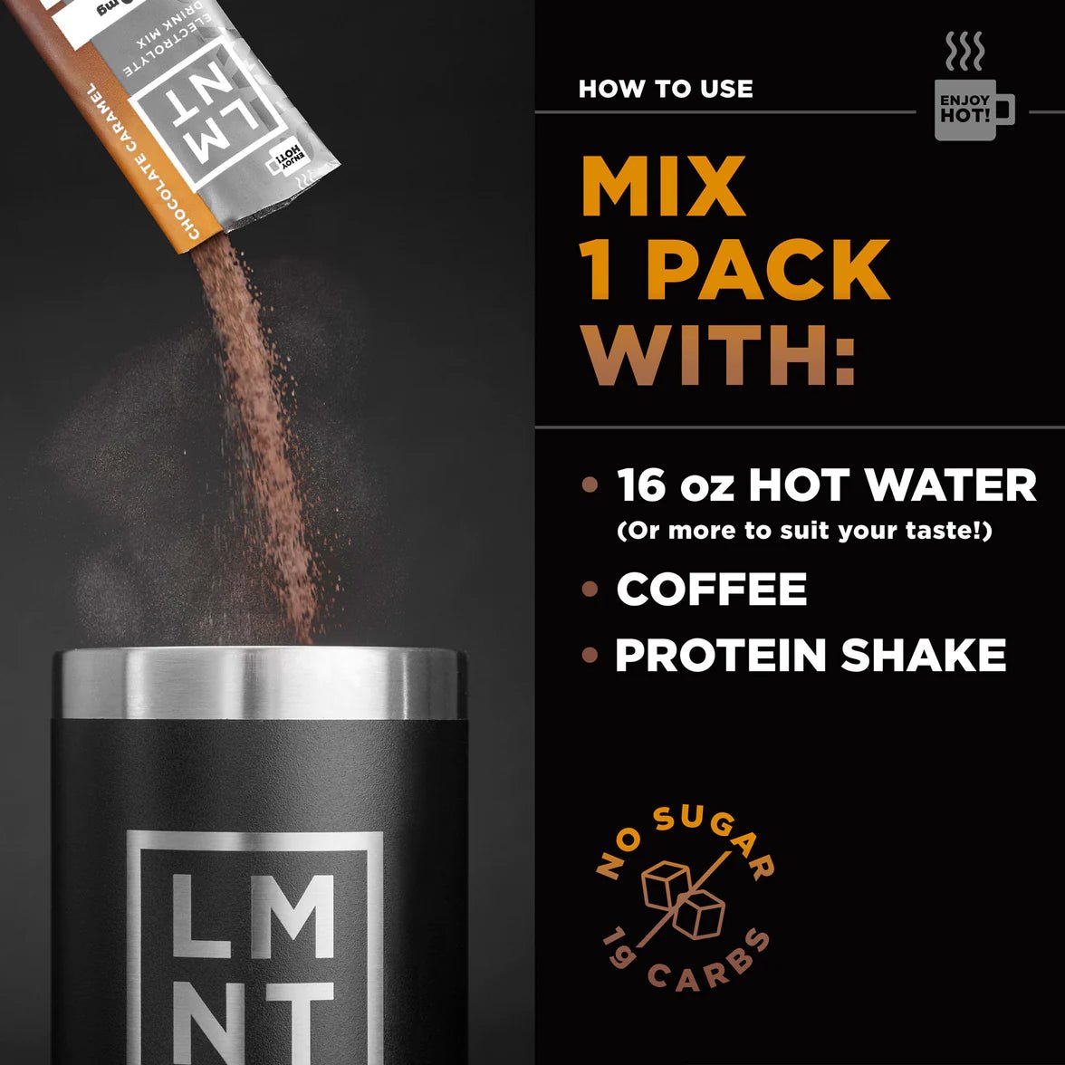 LMNT Chocolate Caramel Electrolyte Mix - 30 Ct - Yo Keto