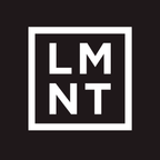 LMNT logo in white letters on black background representing LMNT Citrus Salt Electrolyte Mix - 30 Sticks product branding