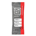 LMNT Single Stick Watermelon Salt electrolyte drink mix with sodium, potassium, and magnesium content in gray and red packet
