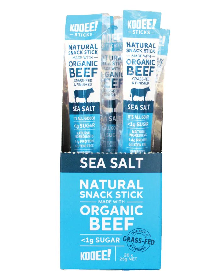 Organic Beef Stick - Sea Salt - Box of 20 - Yo Keto