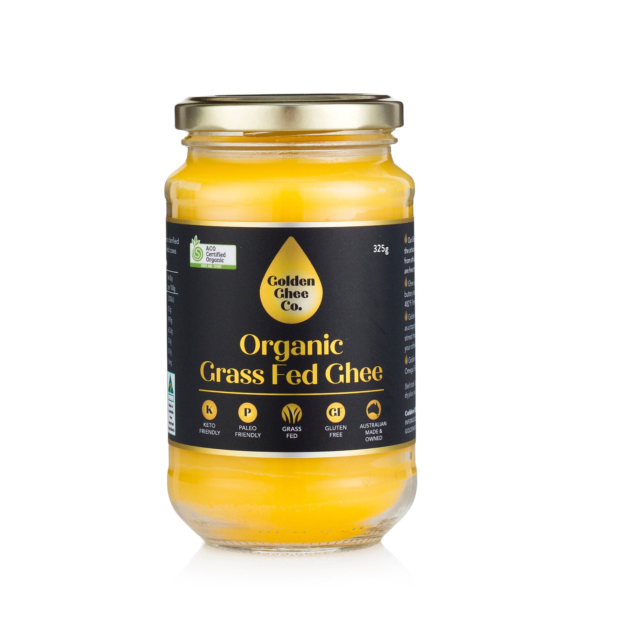 Amber & Gold - Authentic Ghee - Keto, Paleo & Gluten Free Friendly Food -  Great for Healthy Snacks, Toast, Crackers, Pasta, Coffee Creamer & Cooking  