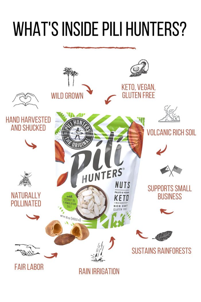 Pili Nuts With Coconut Oil & Himalayan Salt - 52g - Yo Keto