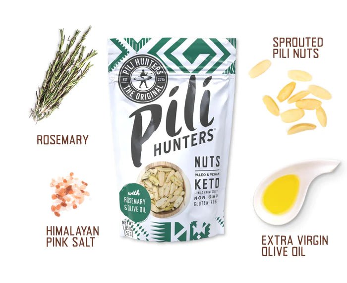 Pili Nuts With Rosemary & Olive Oil - 52g - Yo Keto