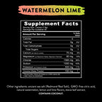 Supplement facts panel for Re-Lyte® Hydration Variety Pack (7 ct.) Watermelon Lime flavor with minerals and coconut water powder.