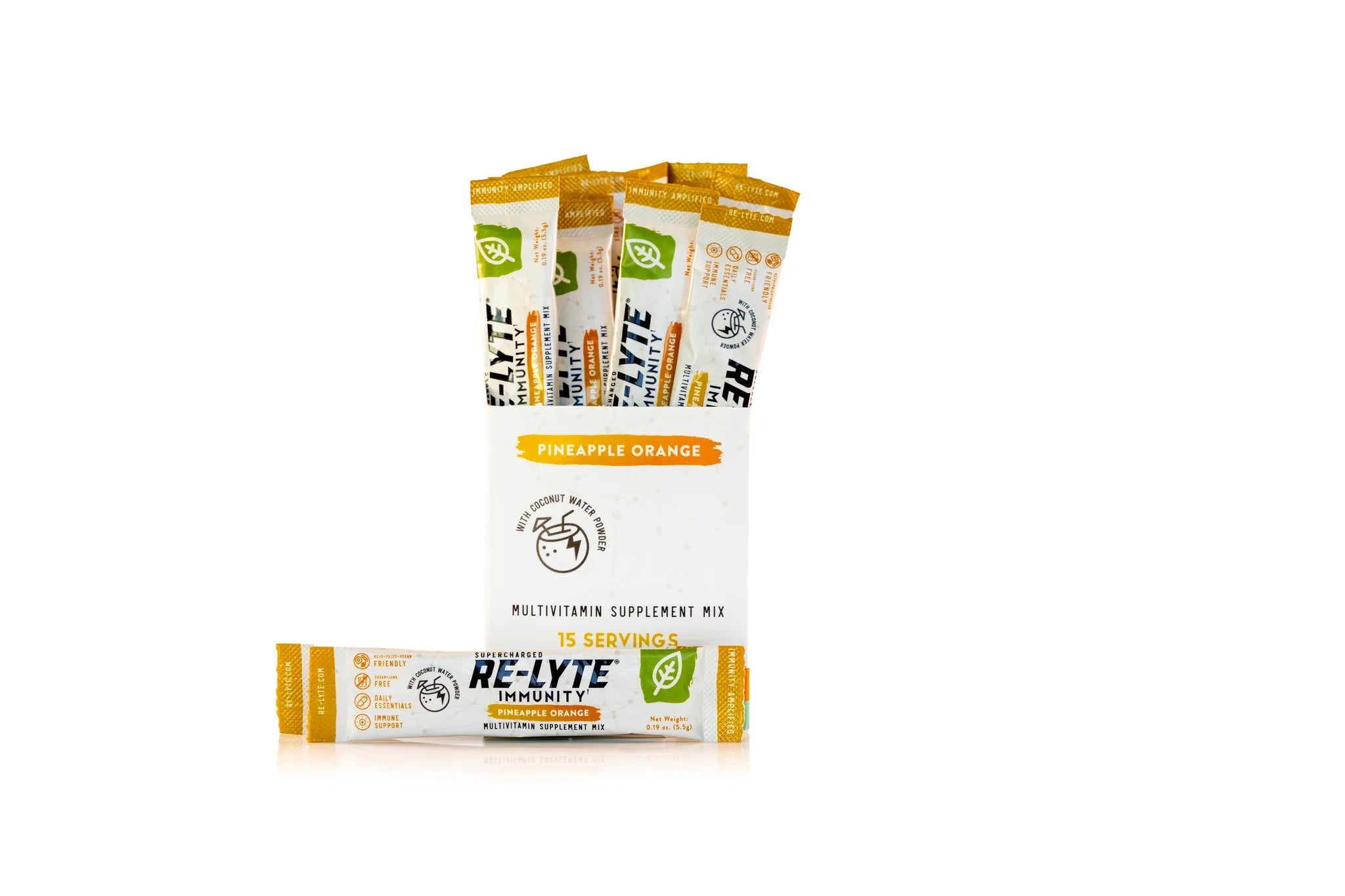 Re-Lyte Immunity - Pineapple Orange - Stick Packs x 15 - Yo Keto