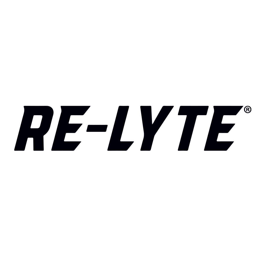 Re-Lyte logo in bold black text representing the ReLyte Hydration - Unflavoured - Stick Packs x 30 product line
