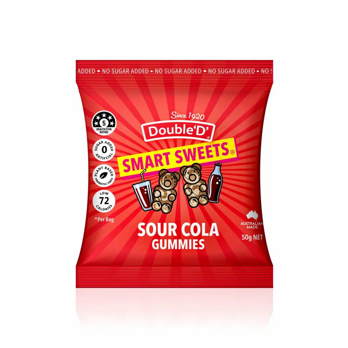 Sour Cola Gummy Bears - 50g - Yo Keto