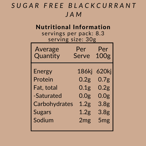 Sugar Free Jam - Blackcurrant - Yo Keto