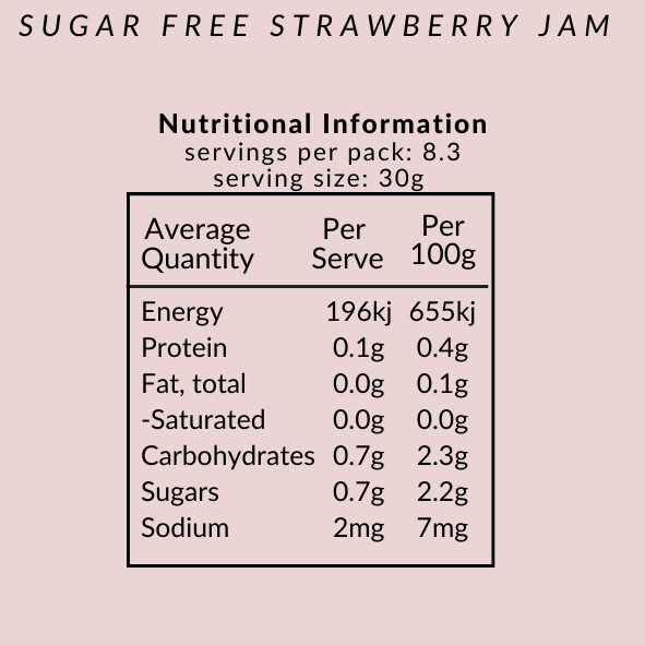 Sugar Free Jam - Strawberry - Yo Keto