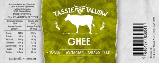 Tasmanian Grass Fed Ghee - Yo Keto