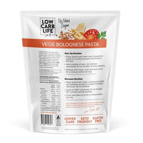 Vegie Bolognese One Pot Pasta - Yo Keto